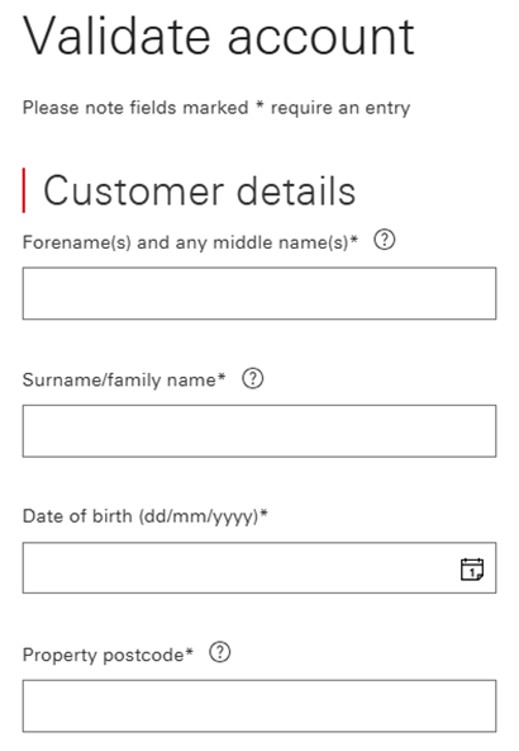 Step 2 - Validating account